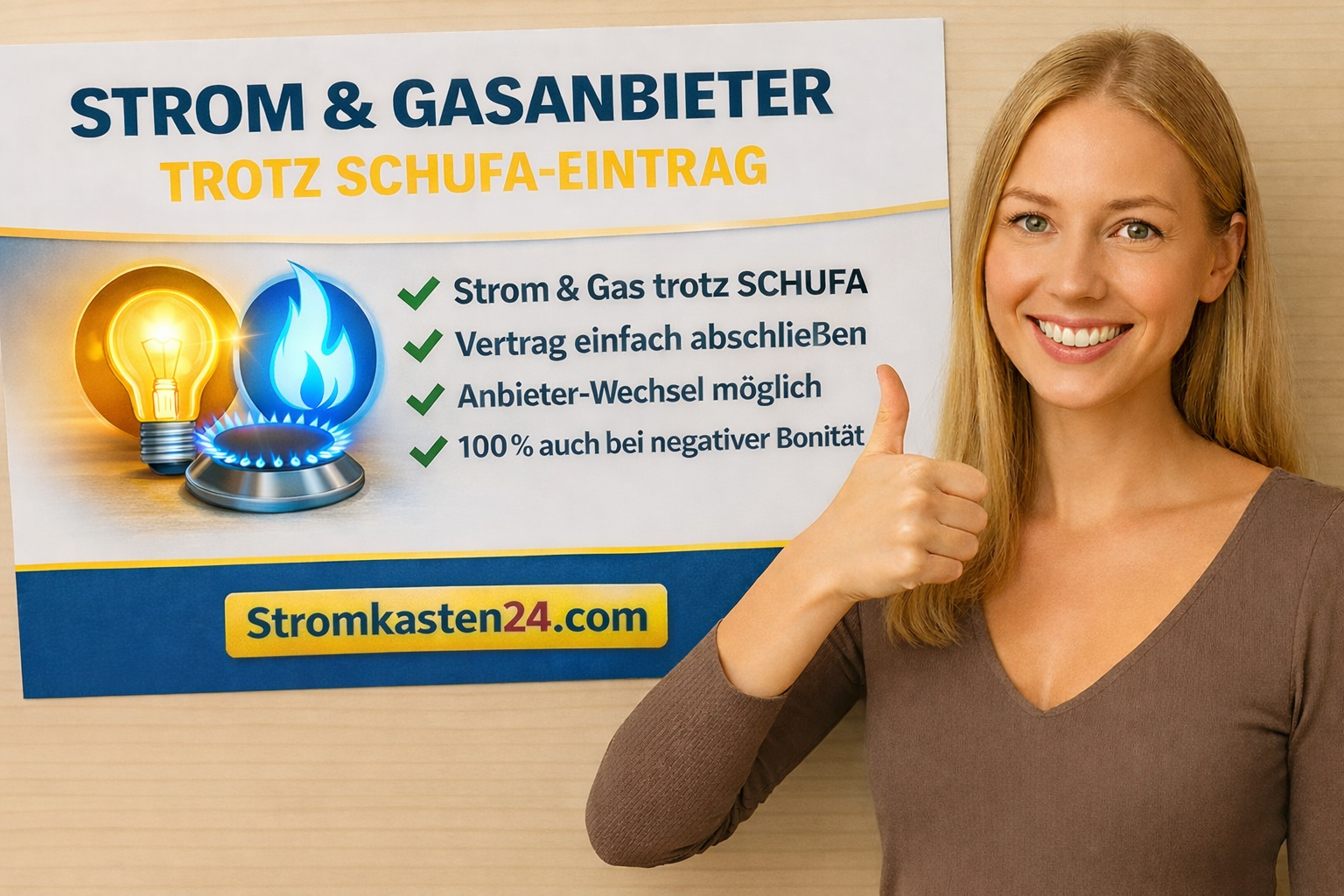Stromanbieter ohne SCHUFA und Gasanbieter trotz SCHUFA